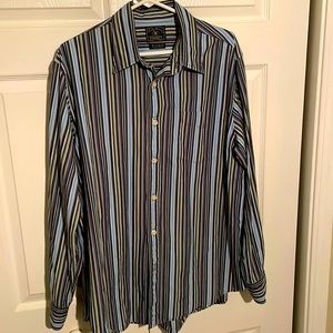 Lucky Brand casual button down shirt blue size XL